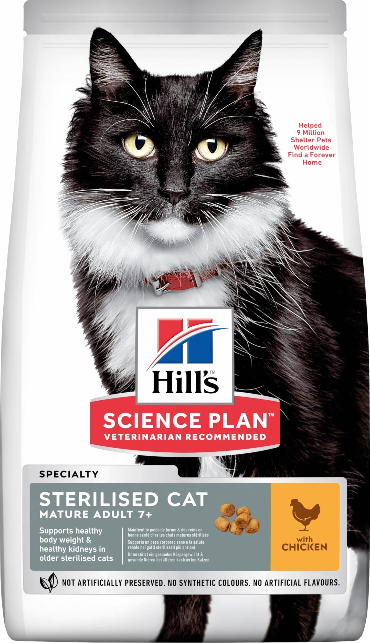 Hills Mature Adult +7 Sterilised Tavuklu 1.5 kg Yaşlı Kedi Maması