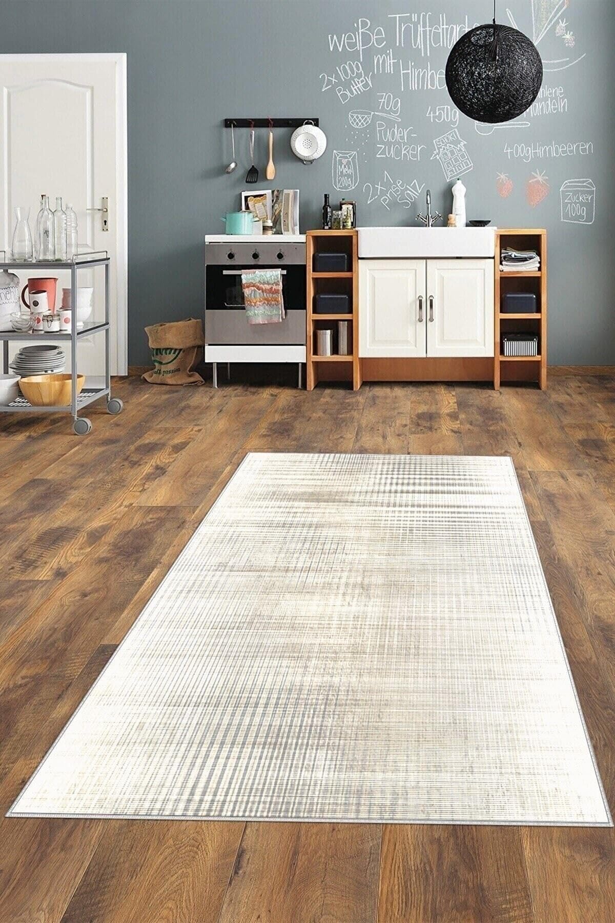 Pelangi Krem Abstract Desen Yıkanabilir Kaymaz Taban Leke Tutmaz Modern Salon Halısı Ve Yolluk, Krem 160 x 240, 135825316024005