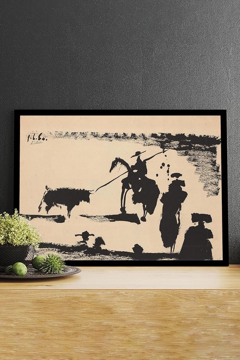 Postermanya (pster14780) Toros - Pablo Picasso Sanatsal Çerçeveli Tablo 50 x 70