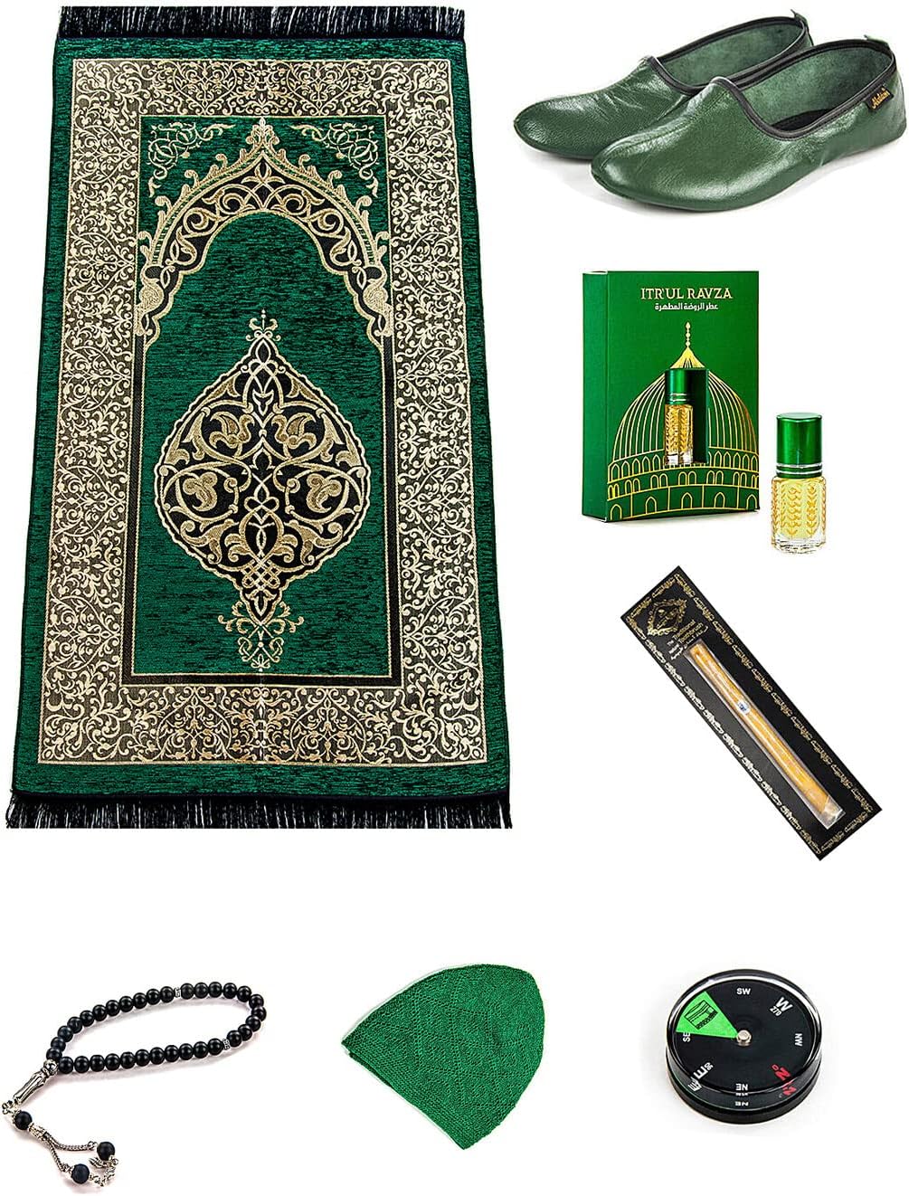 İhvan Online Ramazana Özel Seccade Seti - 3 Yeşil 40