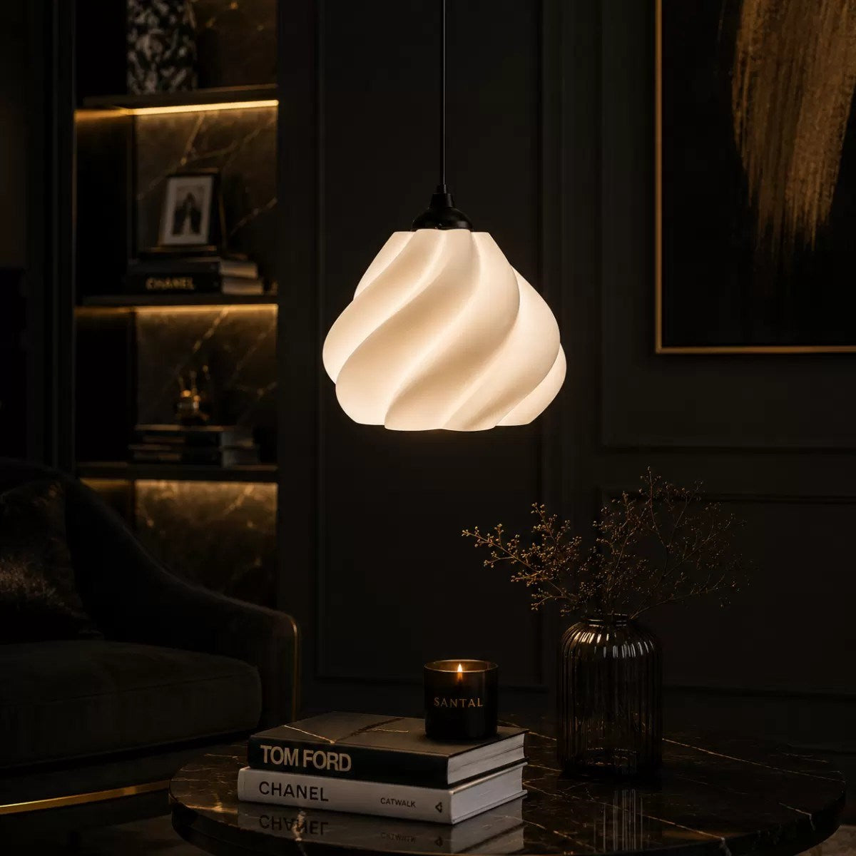 Pumpkin Tekli̇ Sarkıt Avi̇ze Yatak Odasi Avize – Salon Ve Mutfak Aydınlatması 22 X 37 Cm Siyah Askı