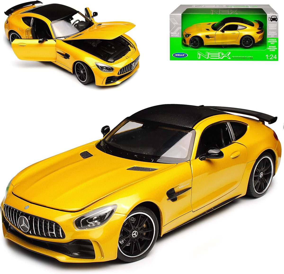 Welly Mercedes-B AMG GT R Coupe Sarı 2014 yılından itibaren 1/24 model araba