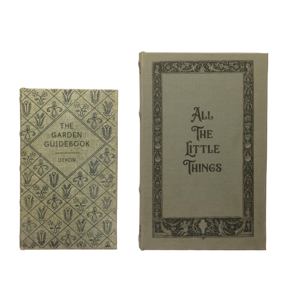 Creative Co-Op MDF ve Kanvas Kitap, 2'li Set All The Little Things Saklama Kutusu, Doğal, 2