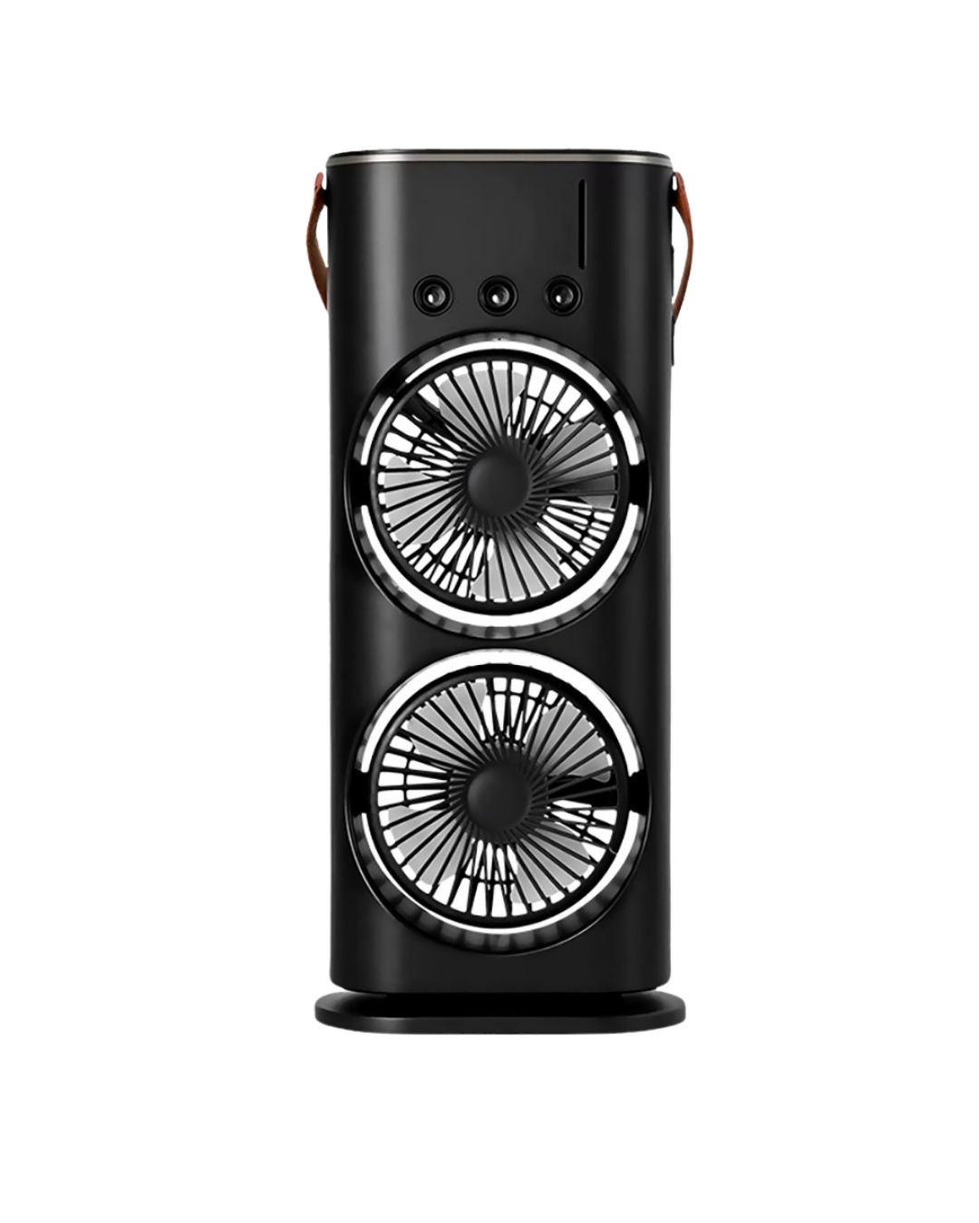 USB Şarjlı Çift Başlıklı Buharlı Masaüstü Fan Sessiz Serinletici Işıklı Fan
