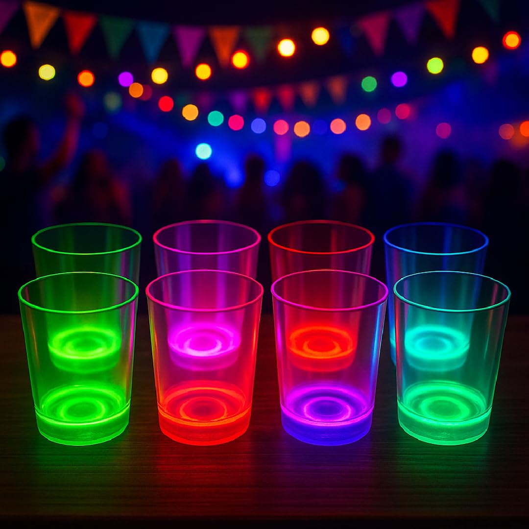 PartyGlow Neon Pembe Bardak 8.5 x 10.5 cm