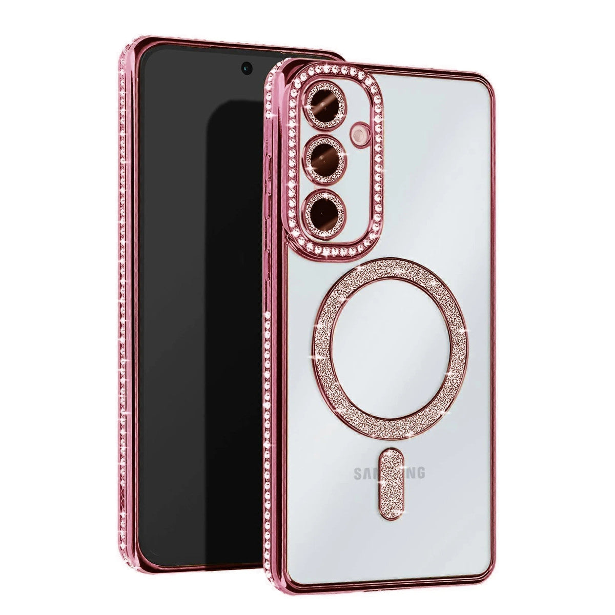 Galaxy A36 Joke Simli Magneticsafe Kılıf - Pembe