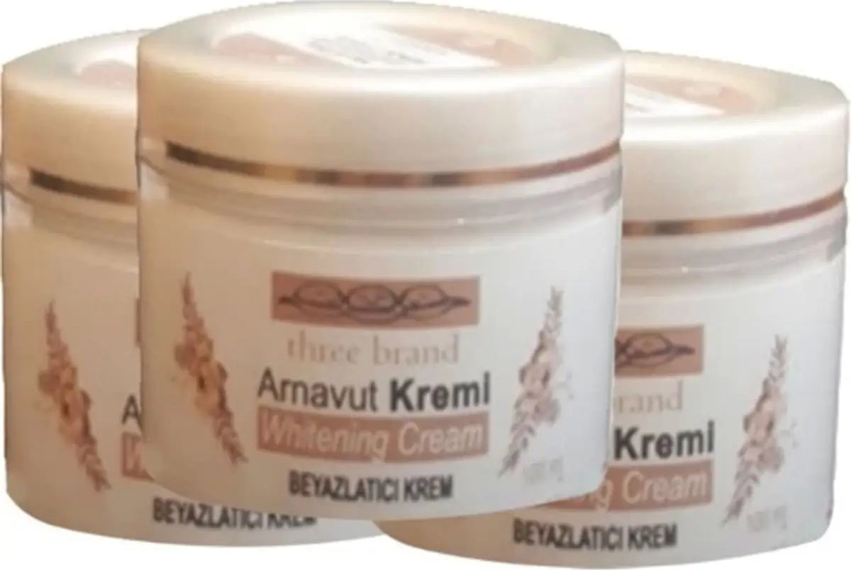 Süper Three Brand Arnavut Kremi 3 Adet Adet Whitens Cream Tüm Bölge Kremi 100 ml