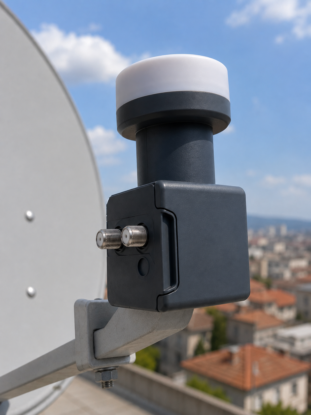 Ku Band Twin LNB Çift Çıkış 4K Ultra HD Destekli 0.1 dB Uydu Anten LNB