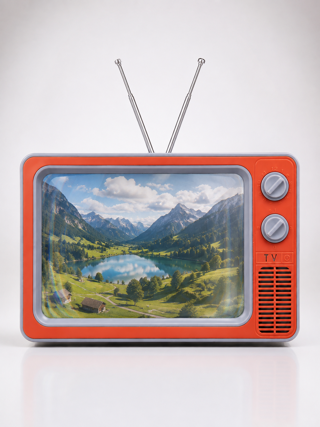 12 İnç Telefon Ekran Büyütücü Retro TV Tasarımlı HD Fresnel Lens Taşınabilir Mobil Ekran Büyütücü