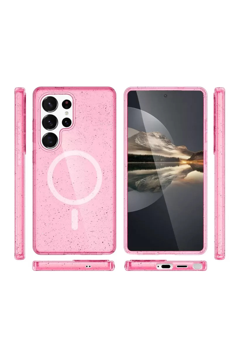 Galaxy S23 Ultra Kılıf Star Magsafe Kapak - Pembe