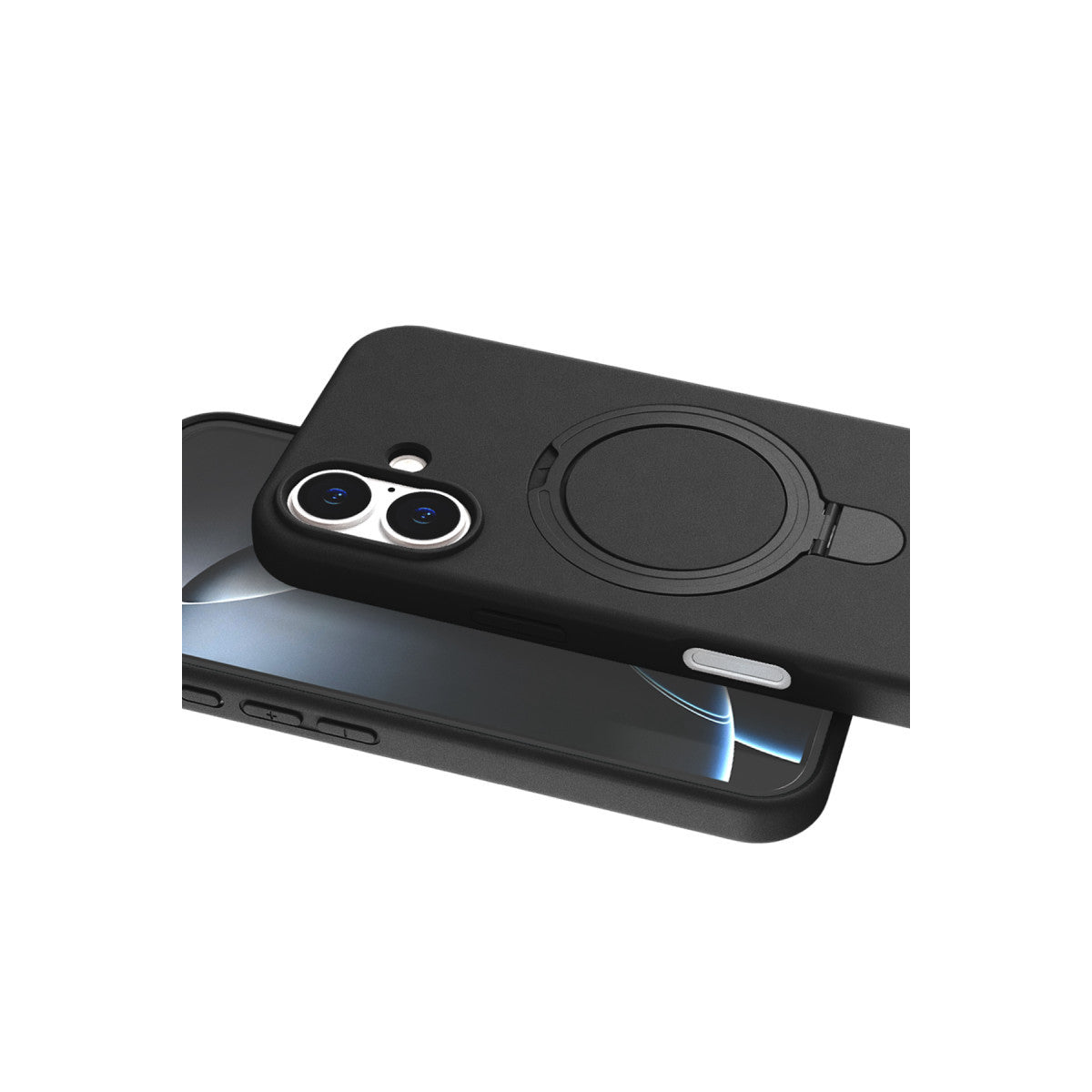 iPhone 16 Regal Magsafe Standlı Kapak - Siyah