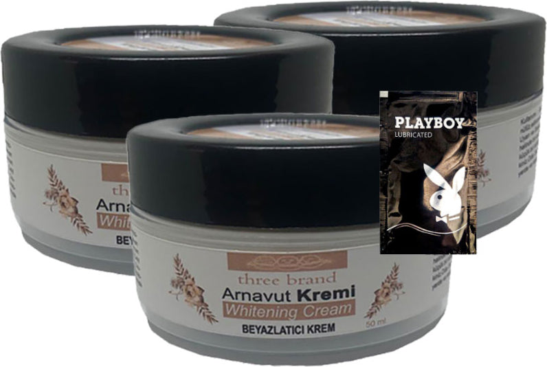 Three Brand Arnavut Kremi A-400 Whitens Cream 3 Adet Adet Aklık Kremi 50 ml + 1 Adet Jel Hediye