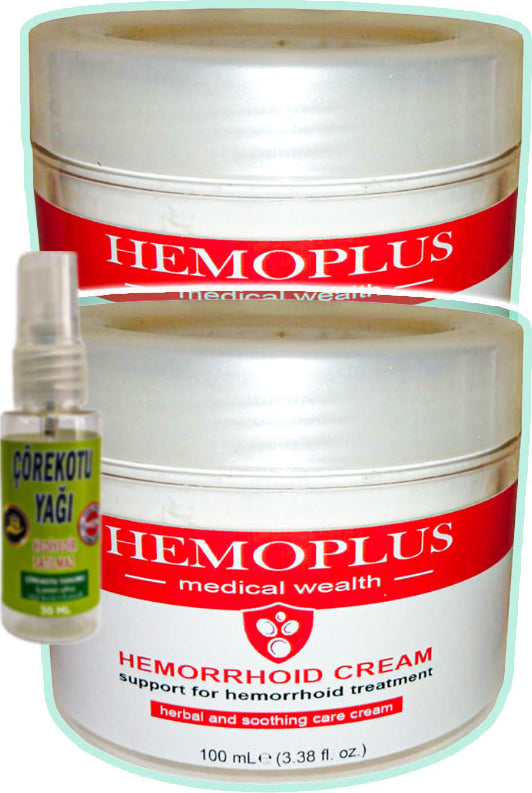 Hemoplus Krem 100 ml x 2 adet + Çörek Otu Yağı 30 ml