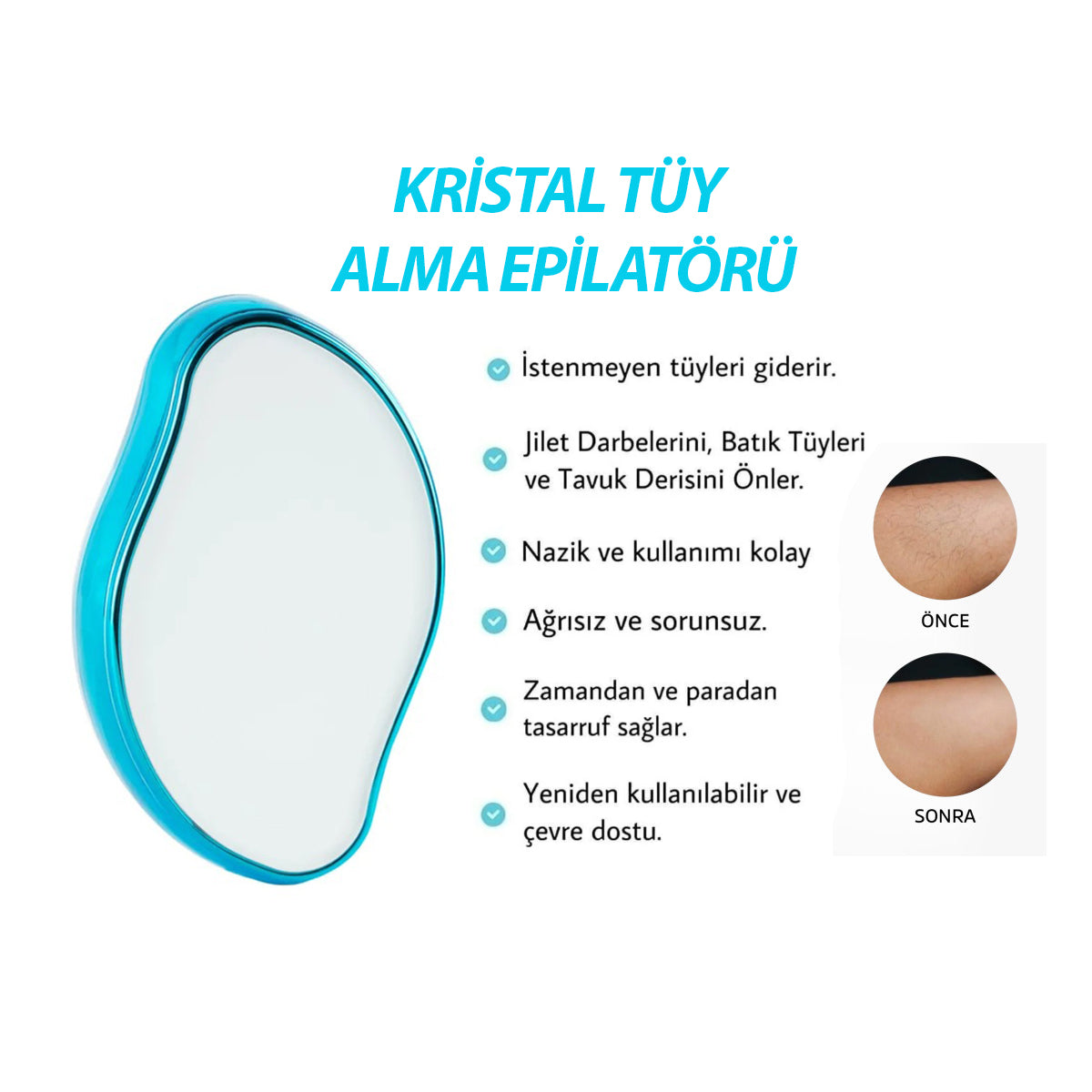 Kristal Epilatör Tüy Alma Aleti