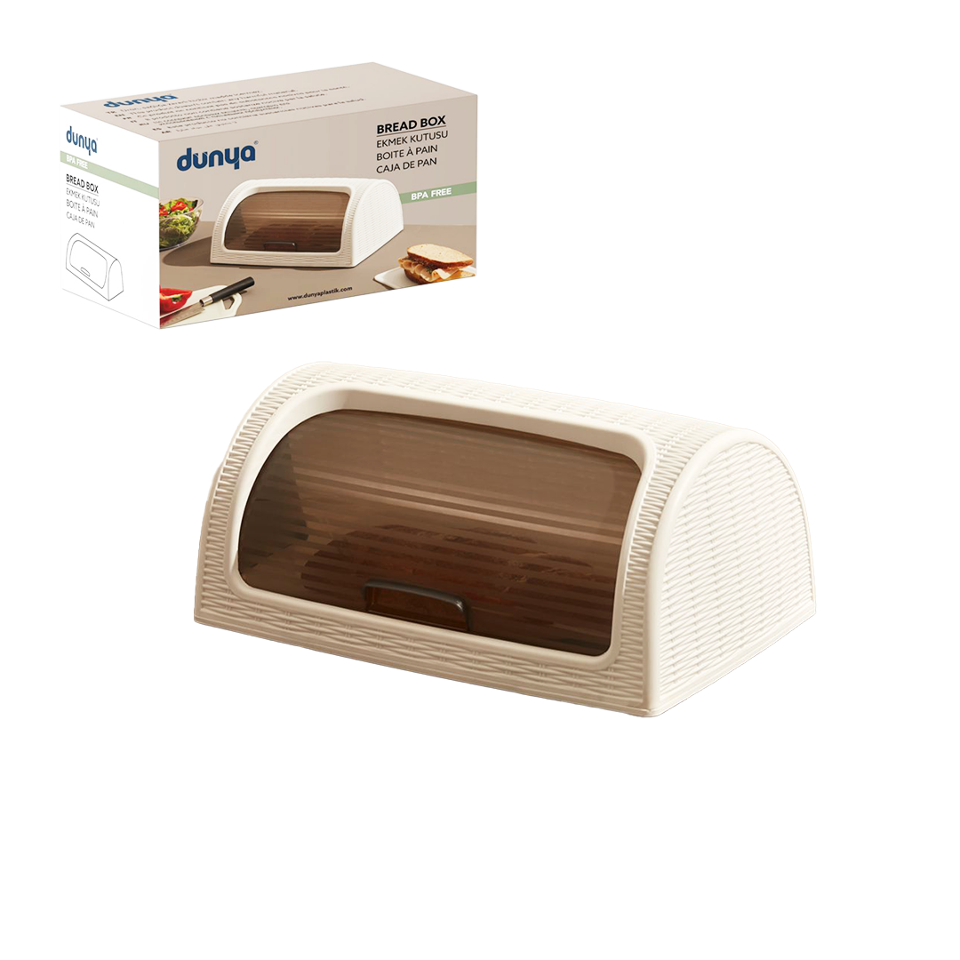 Sürgülü Kapak Ekmek Dolabı 420x274x180 mm Beyaz