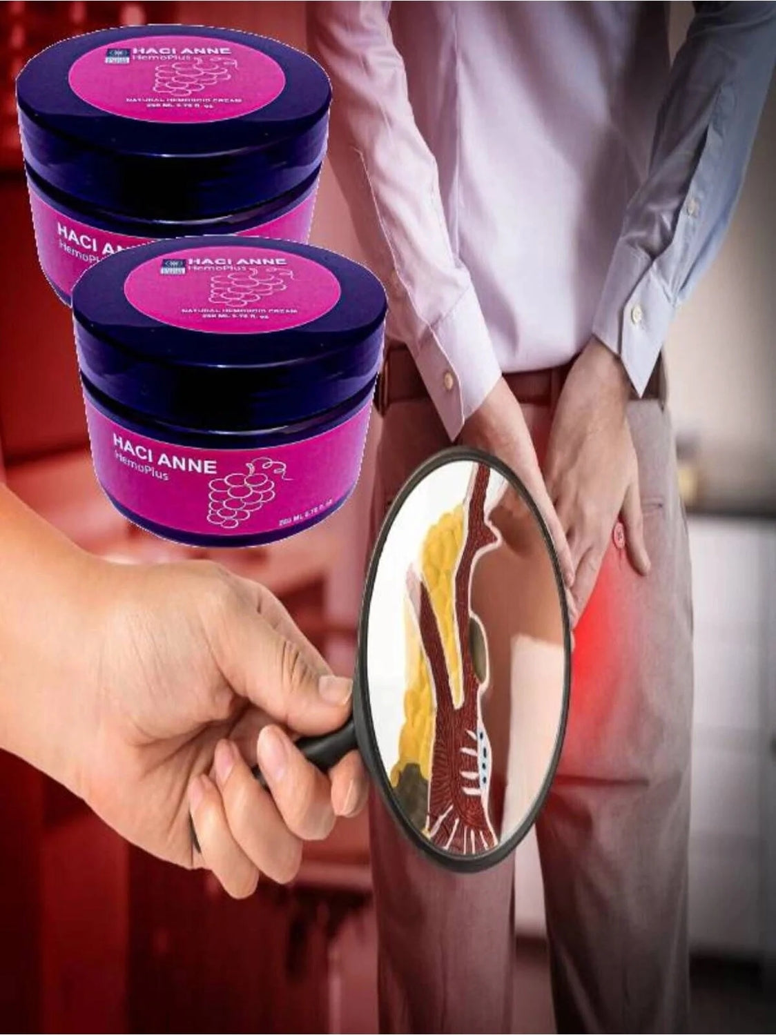 Süper Hacı Anne Hemoplus Masaj Bakım Kremi 250 ml 2 Adet