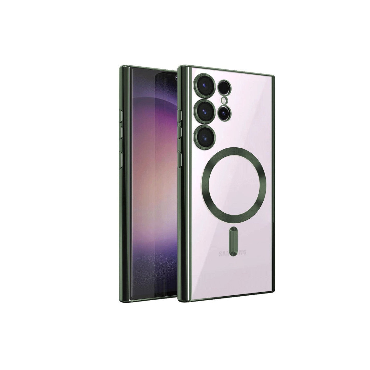 Galaxy S24 Ultra Kılıf Kross Magneticsafe Kapak - Koyu Yeşil