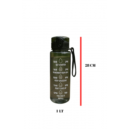 Suluk & Su Şişesi & Sporcu Matara Füme 1000 ml