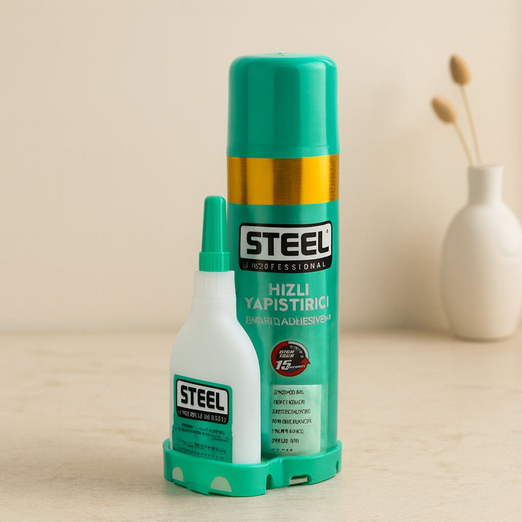 Hızlı Çok Amaçlı Yapıştırıcı 500ml+125gr - MDF/Ahşap/Metal/Plastik/Cam