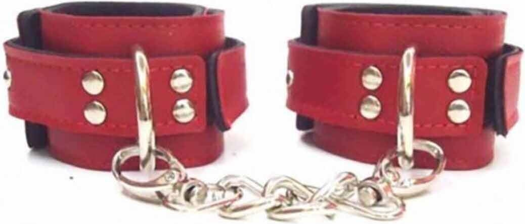 Fiyonkx Fantezi Kırmızı Içi Peluş Deri Kelepçe 1201 Unisex
