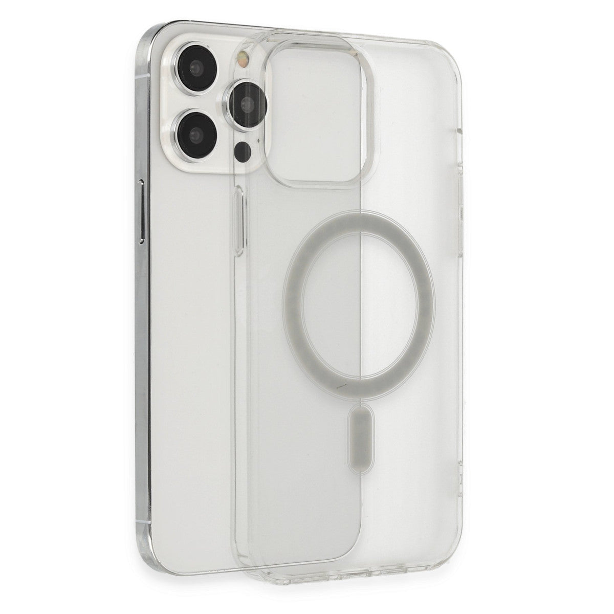 iPhone 14 Pro Max Kılıf Matte Şeffaf Magneticsafe - Şeffaf