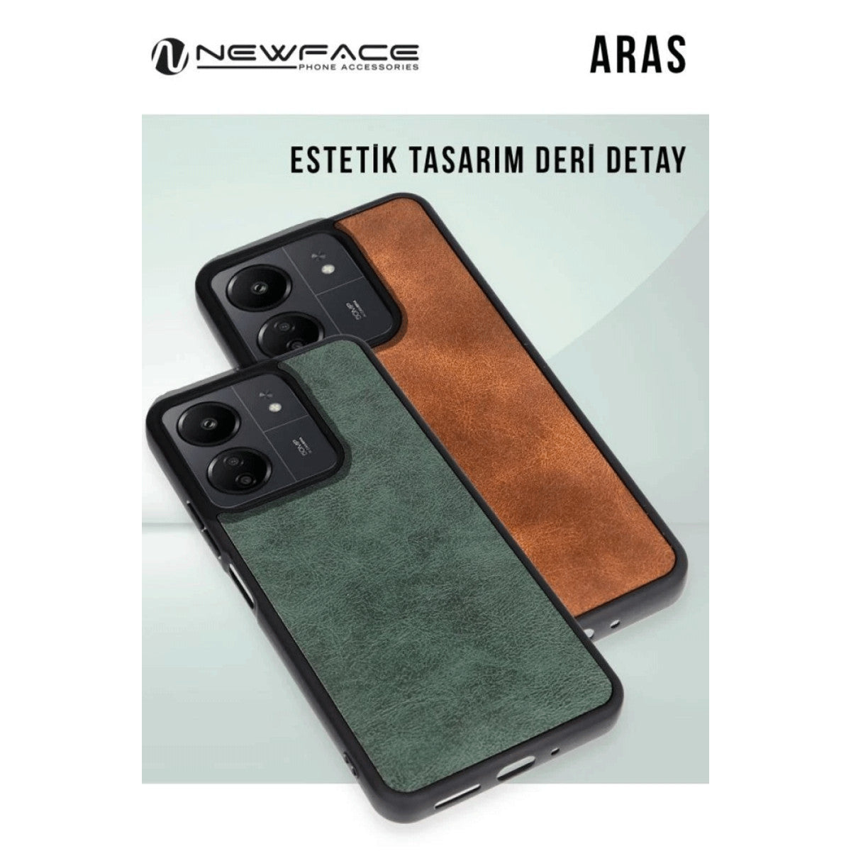 Redmi 14C Kılıf Aras Deri Kapak - Lacivert