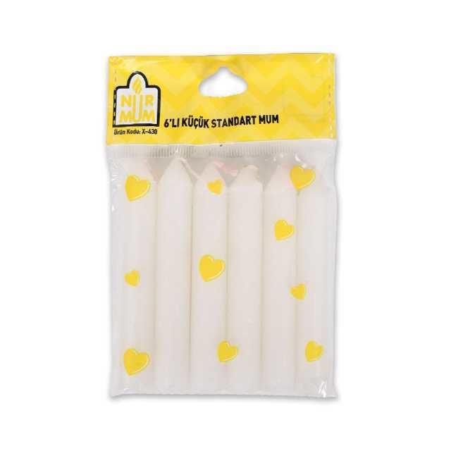 X-430 6lı Küçük Standart Mum