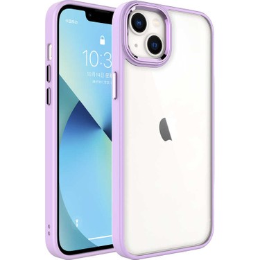Krom Arka Kapaklı Renkli Kenar Tasarımlı Akıllı Telefon Kılıfı