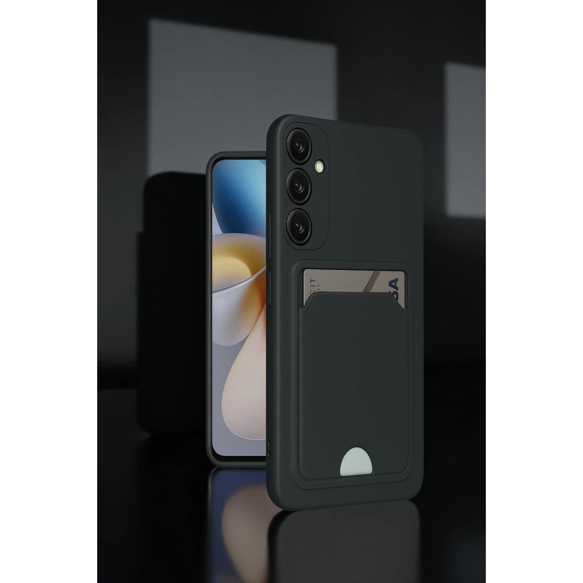 Galaxy A55 5G Kılıf Kelvin Kartvizitli Silikon - Bordo