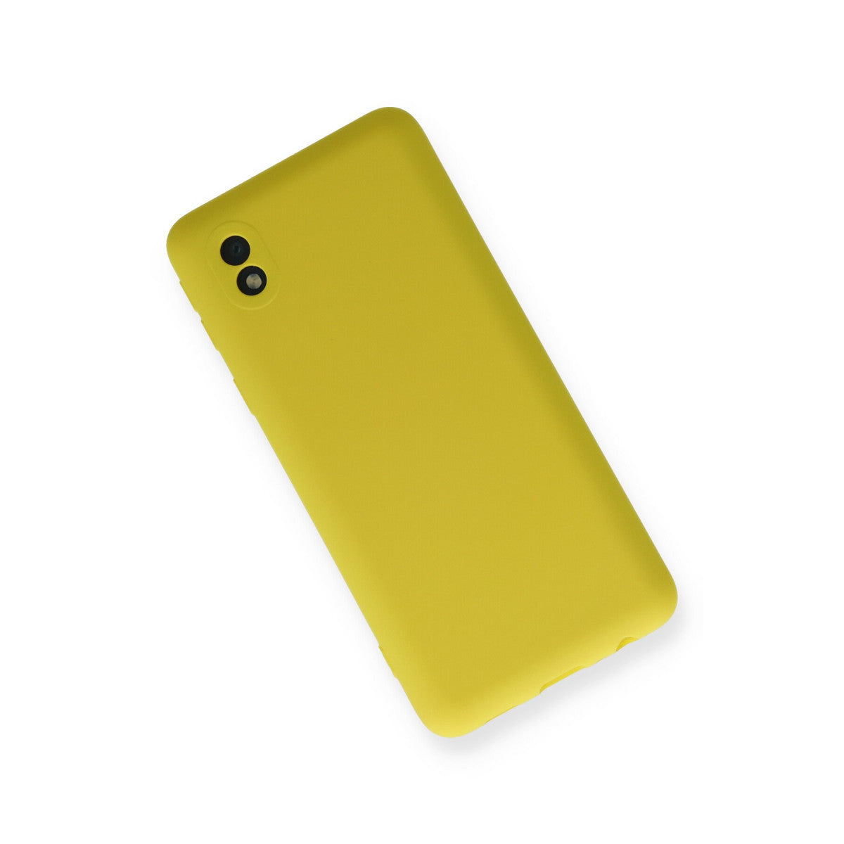 Galaxy A01 Core Kılıf Nano içi Kadife Silikon - Sarı