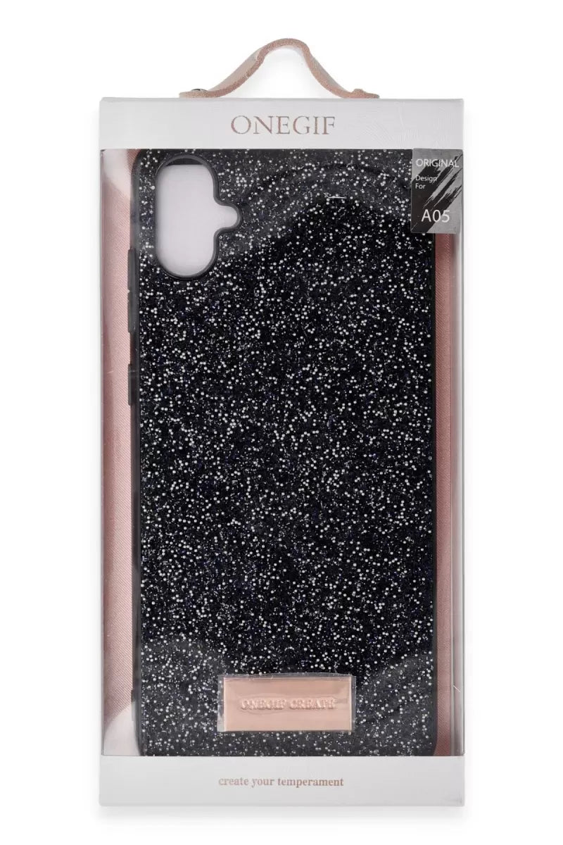 Galaxy A05 Bright Simli Kapak - Siyah