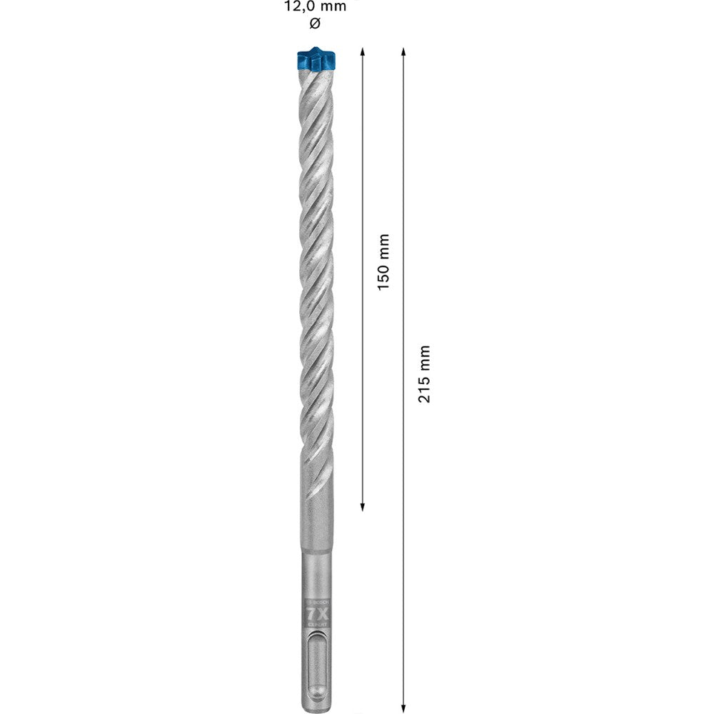 SDS Plus-7x Kırıcı Delici Uç, 12 x 150 x 215 mm