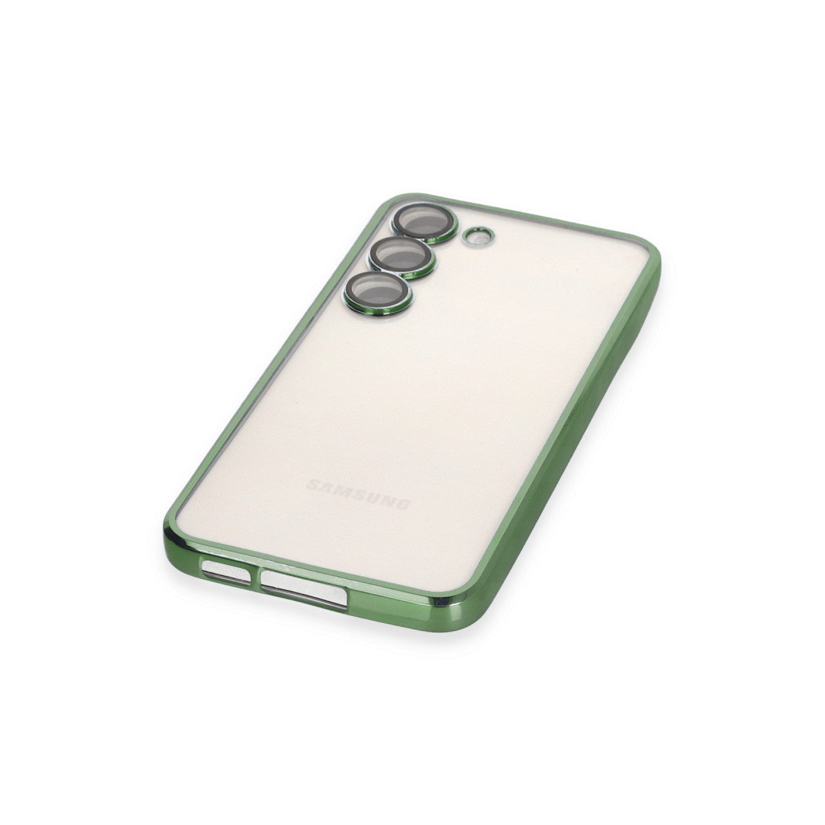Galaxy S23 Kılıf Razer Lensli Silikon - Yeşil