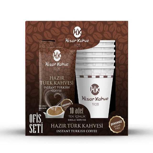 Hazır Türk Kahvesi Ofis Seti Şekersiz 10lu