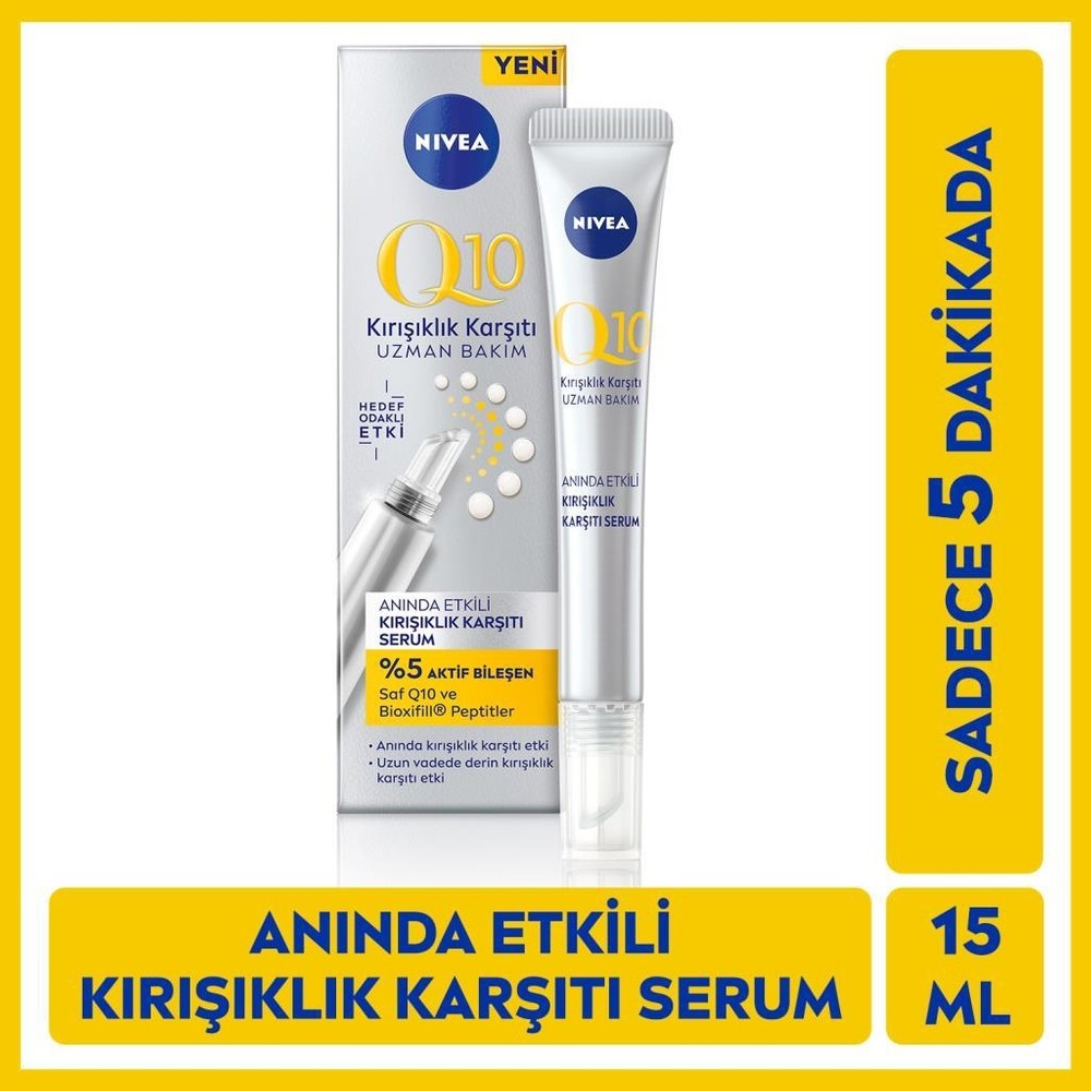Saf Q10 ve Petitler İçeren Cilt Serumu, 5 Dakikada İnce Çizgilere Etki