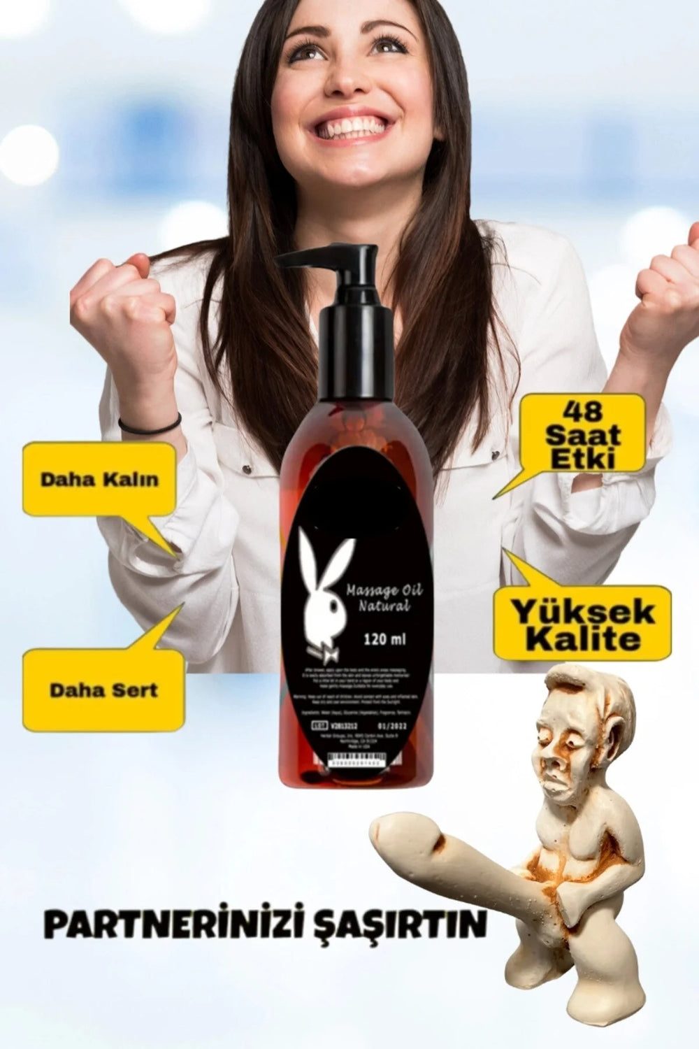 Dubai Çikolatalı Muzice Doğal Yenilebilir Muzice Vücut Masaj Yağı Oil 120ML
