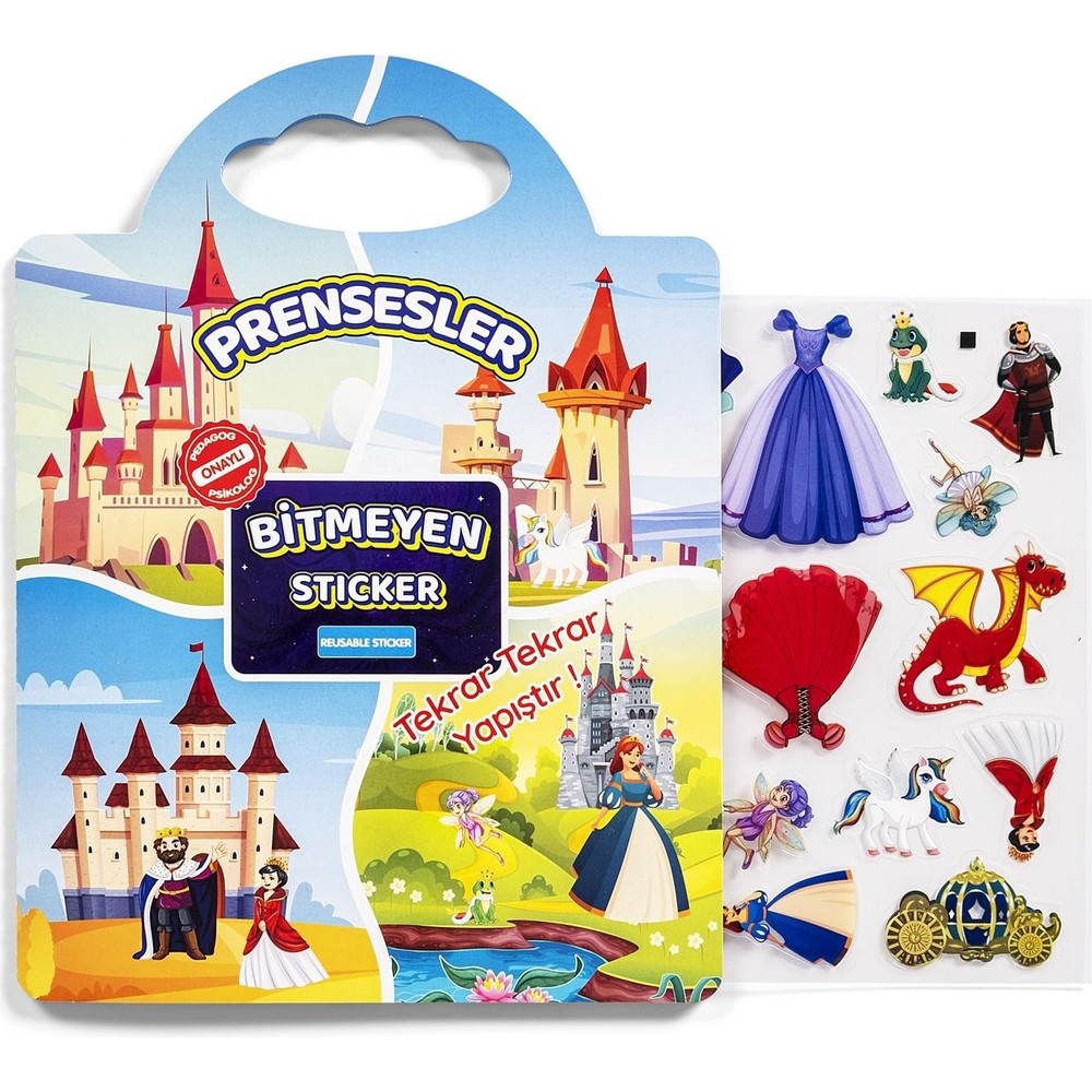 Bitmeyen Sticker Kitabım ile Prensesler Eğlencesi