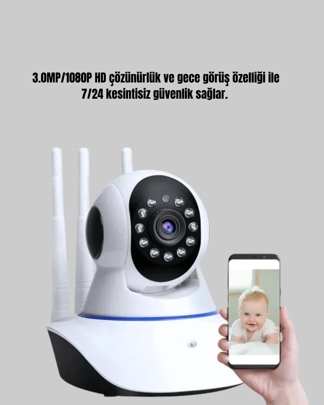 Akıllı Ip Güvenlik Kamerası – 1080p Hd, Gece Görüşlü, Hareket Algılamalı Yeni Nesil