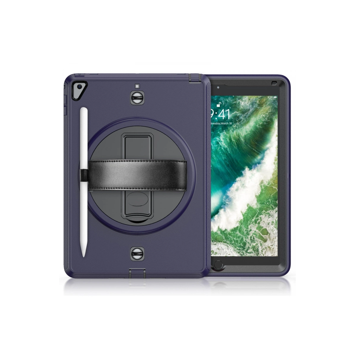 Apple İpad 5 Air 9.7 Kılıf Strap-c Otterbox Tablet Kapak - Lacivert