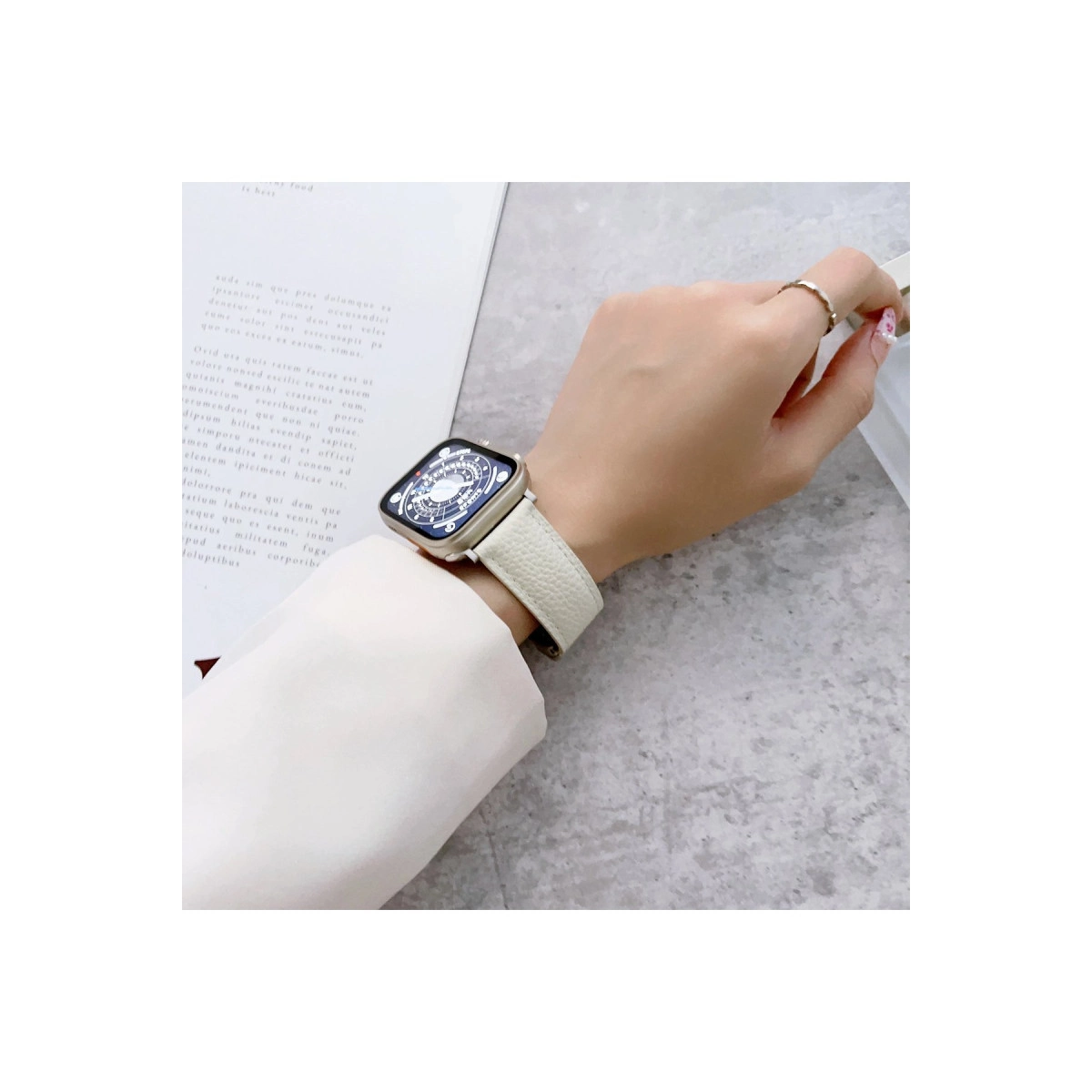 Apple Watch 38mm Kr414 Daks Deri Kordon (saat Değildir) - Siyah
