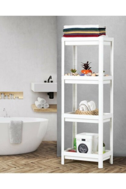 BEYAZ DİKDÖRTGEN RAF ÜNİTESİ PLASTİK (5643)