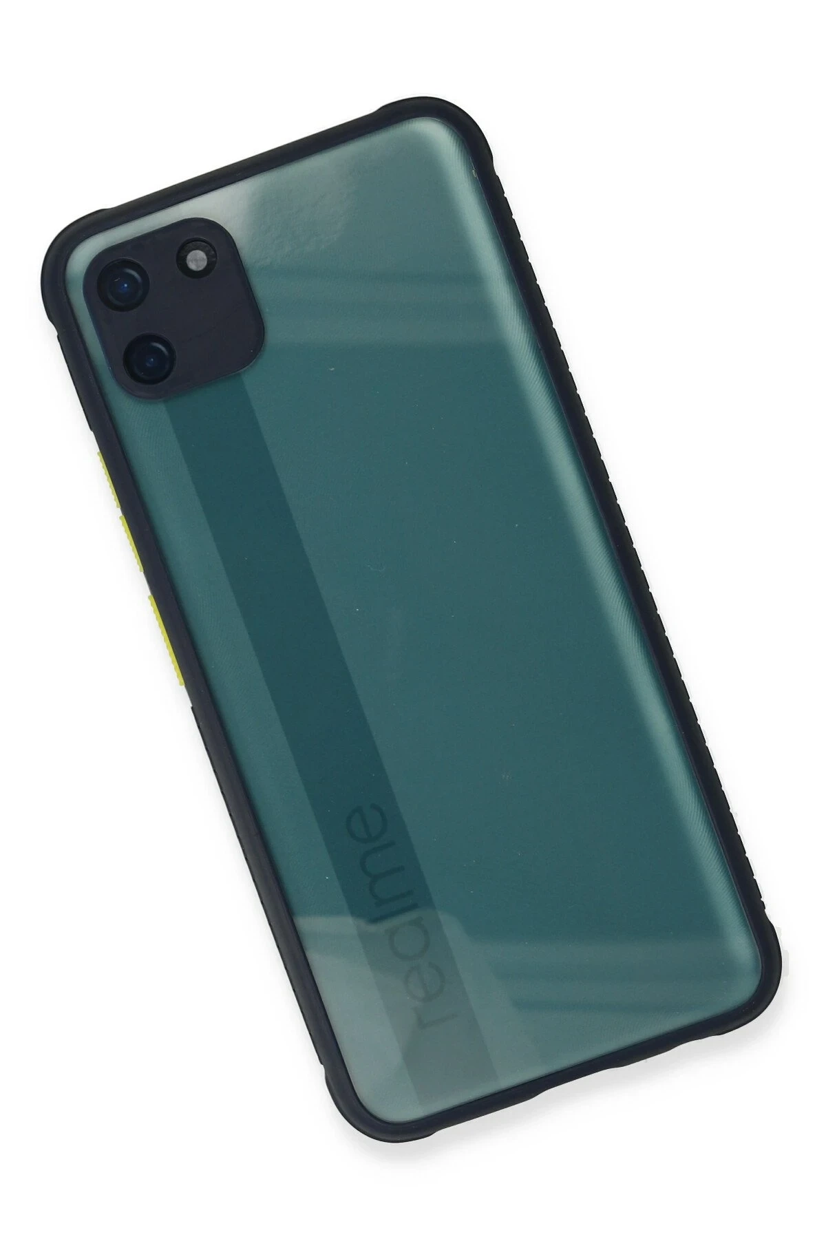 Realme C11 Kılıf Miami Şeffaf Silikon - Lacivert