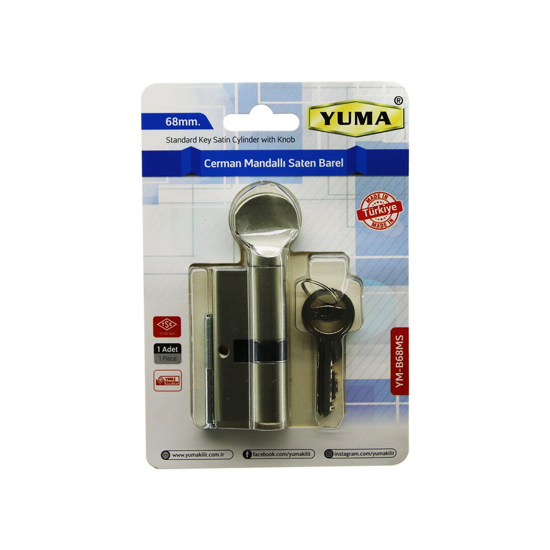 Cerman Mandallı Saten Barel Kilit 68MM YM-B68MS