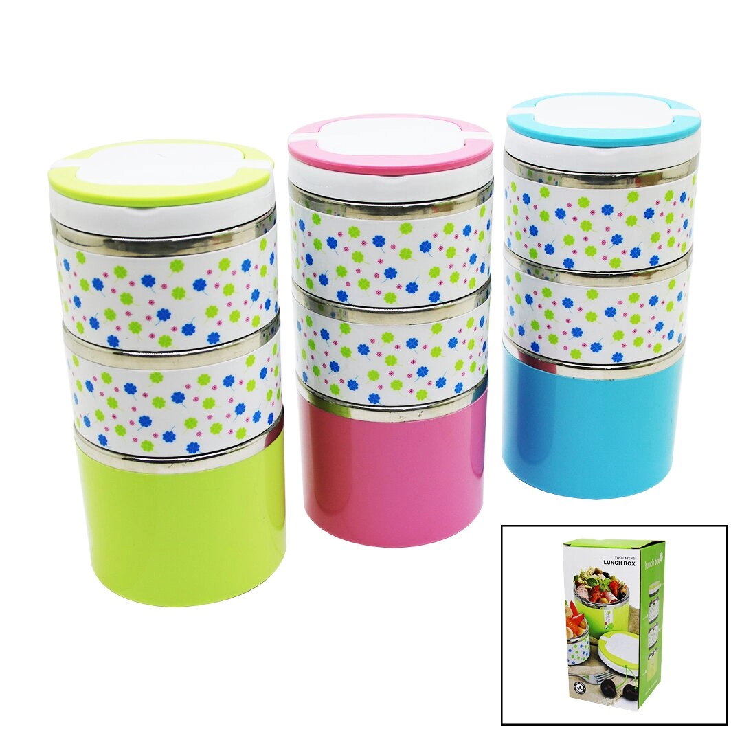 Çiçekli 3lü Sefer Tası - Saklama Kabı Renkli 1.26lt