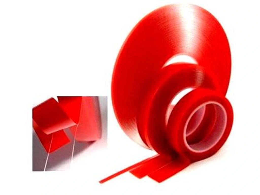 Çift Taraflı Akrilik Silikonize Bant 18 Mm X 2 Metre Kırmızı Vhb