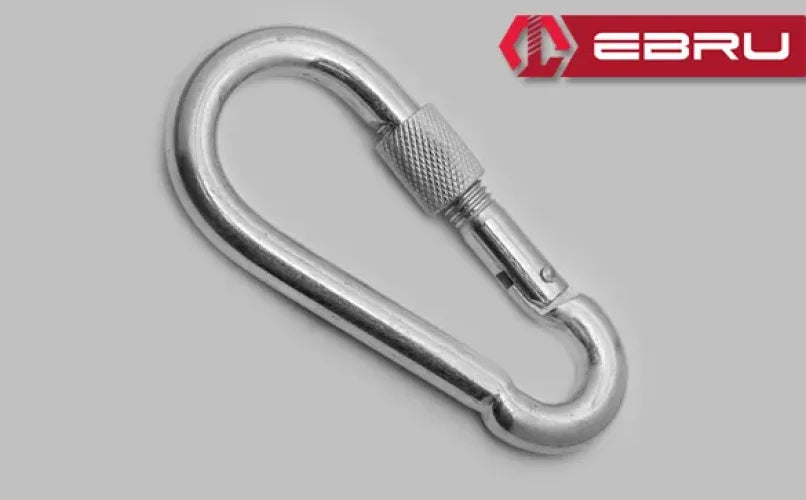 Ebru Vidalı Karabina, Kanca, Çengel 6mm - 50 Adet