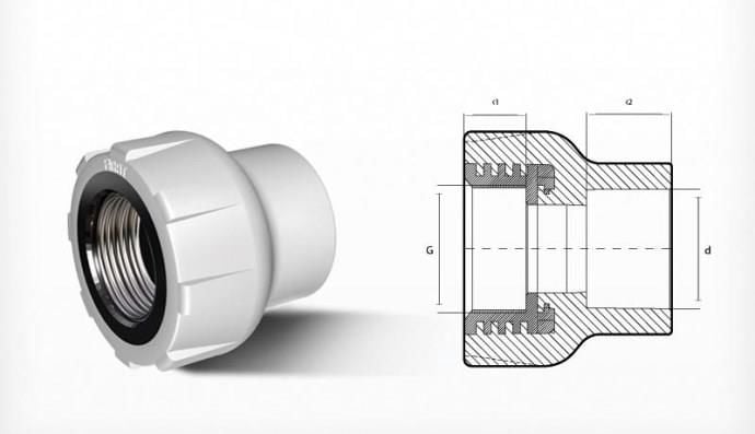 Ege Yıldız PPRC 63X2 Dişi Adaptör Gri
