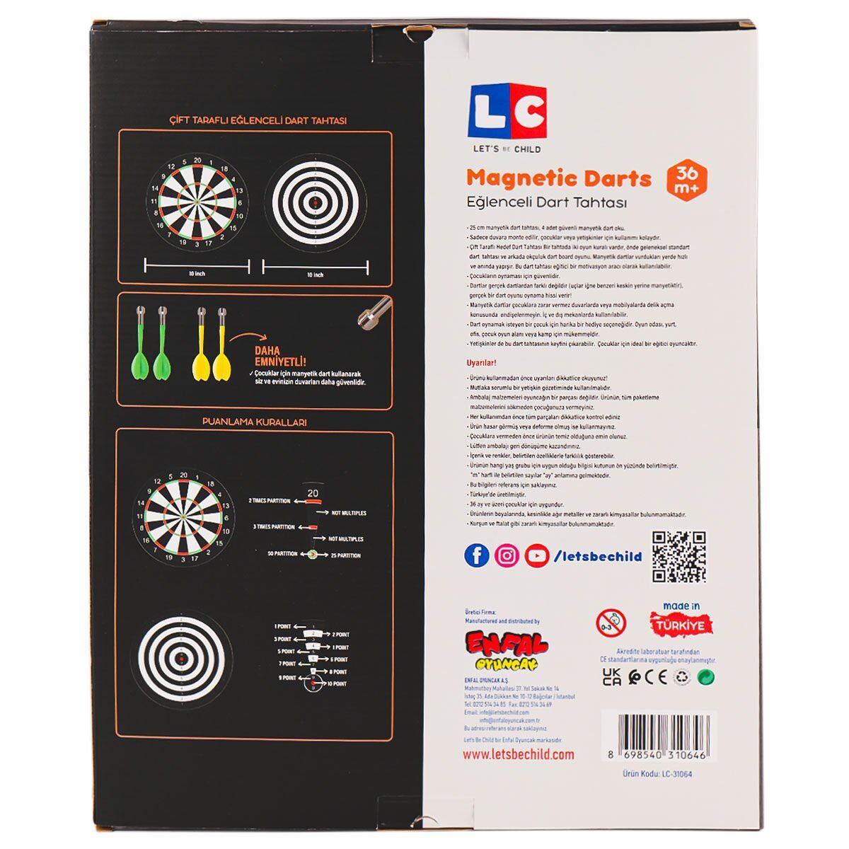 31064-LC Eğlenceli Manyetik Dart - be