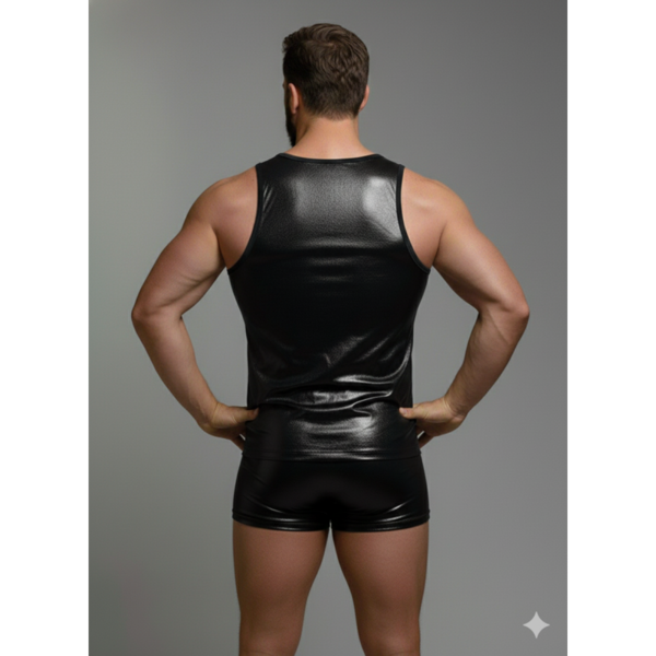 Erkek Lame Tank Top Boxer Takımı - Renkli / XXL