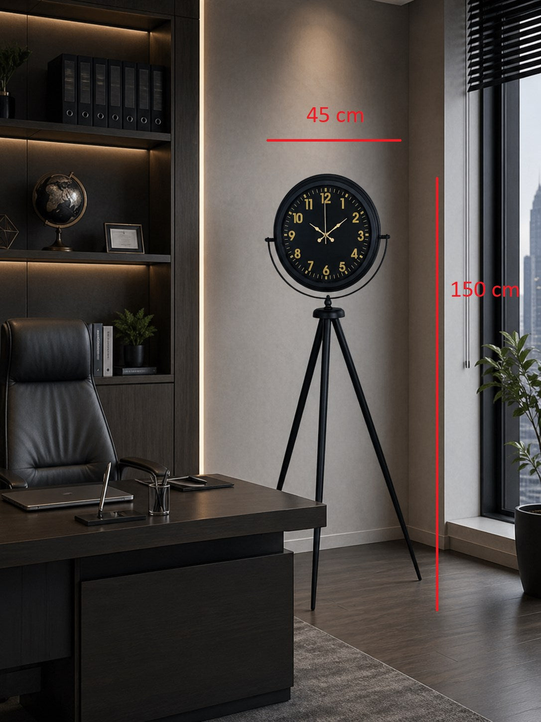 Black Prime Gold Rakamlı Tripod Ayaklı Saat